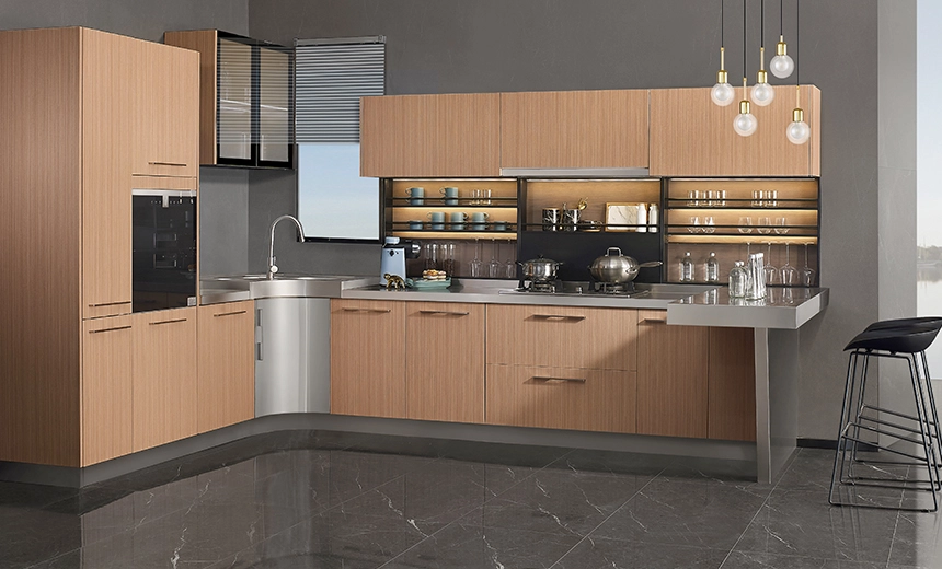 modern steel kitchen cabinets